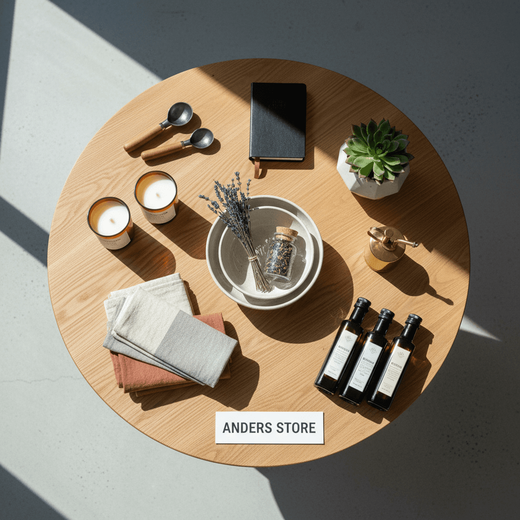 Curated product display from Anders Store