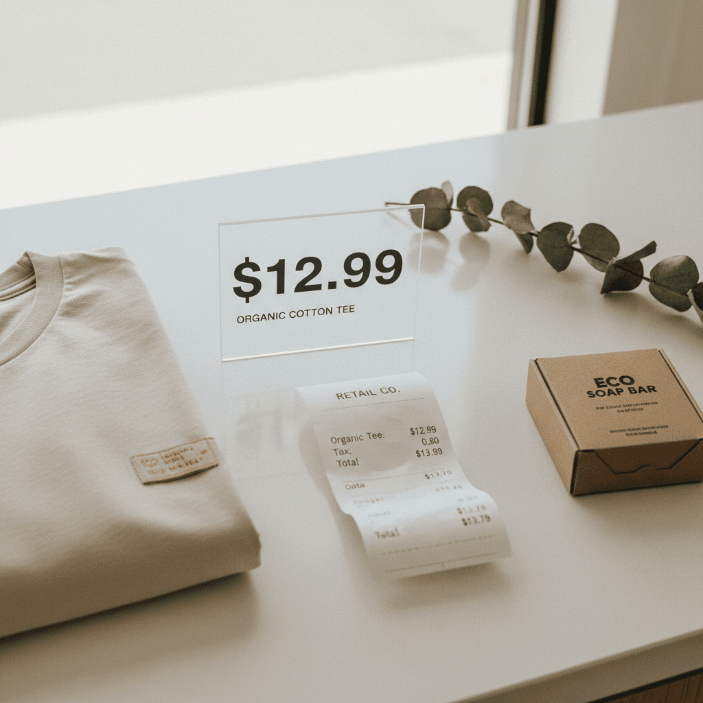 Clear pricing and receipt detail showing transparent fair pricing